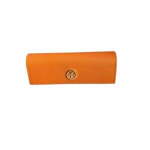 Tori Burch Eyeglass Case Sun glass Case Orange Gold